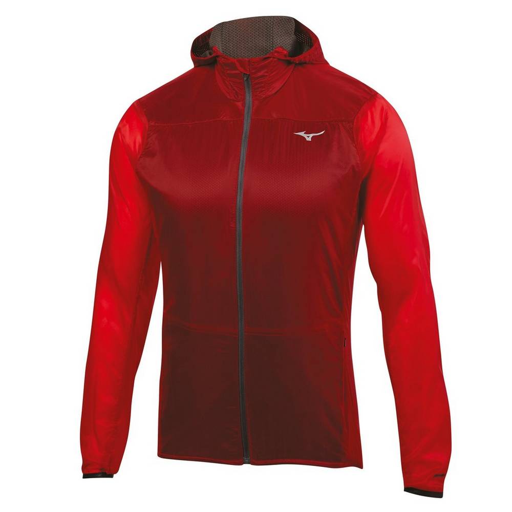 Mizuno Breath Thermo Hoody Férfi Jacke Piros JWA798451